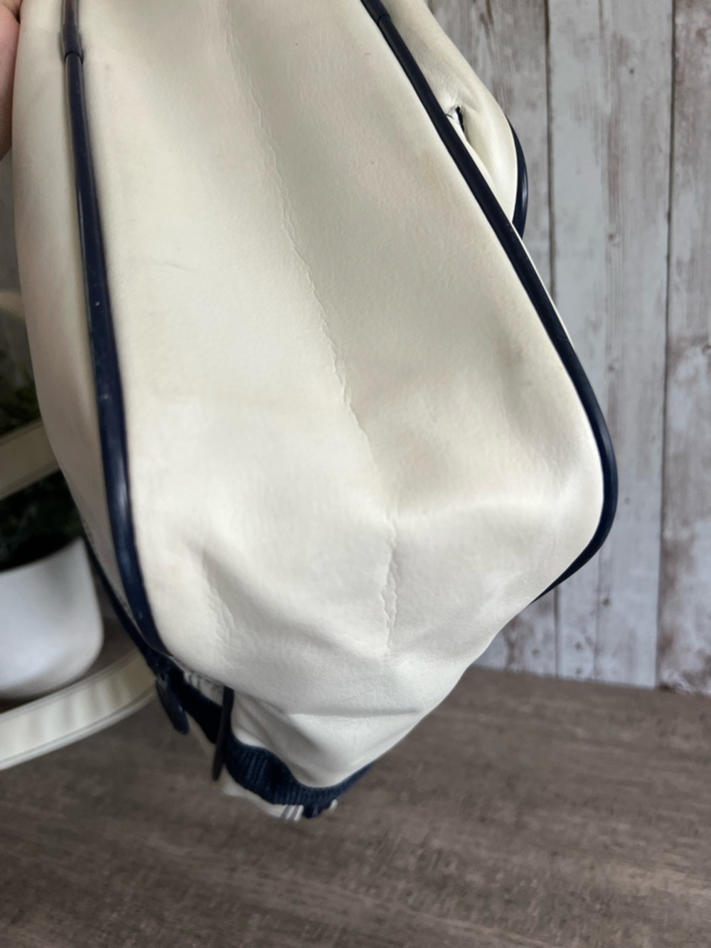 adidas Vintage Cream & Black Trefoil Shoulder Bag 80’s 90’s - Picture 5 of 5